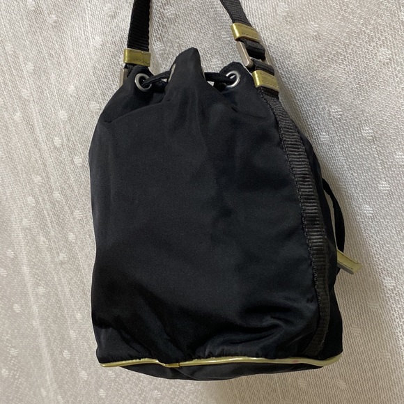 Prada Vintage Tessuto Nylon Duet Mini Bucket Bag In Black - Picture 7 of 17